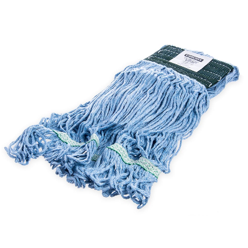 Carlisle Wet Mop Head - 4 Ply Synthetic/Cotton Yarn Blend, Blue/Green (369448B14)