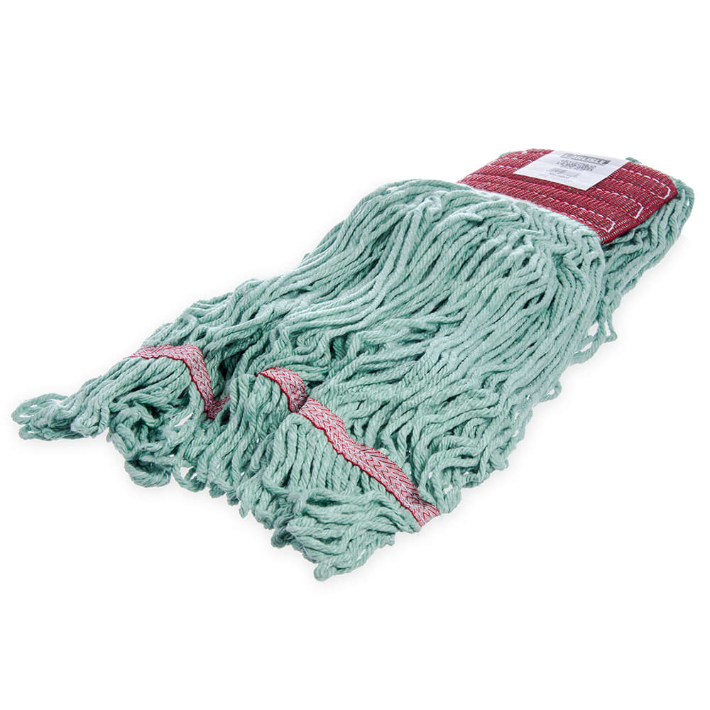 Carlisle Wet Mop Head - 4 Ply Synthetic/Cotton Yarn Blend, Green/Red (369484B09)