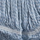 Carlisle Medium Finishing Mop Head - 4 Ply Rayon/Cotton, Blue/White (369670B14) thumbnail 3