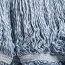 Carlisle Large Finishing Mop Head - 4 Ply Rayon/Cotton, Blue/White (369674B14) thumbnail 3