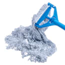 Carlisle Large Finishing Mop Head - 4 Ply Rayon/Cotton, Blue/White (369674B14) thumbnail 4