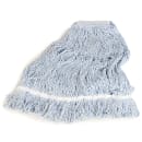 Carlisle Large Finishing Mop Head - 4 Ply Rayon/Cotton, Blue/White (369674B14) thumbnail 6