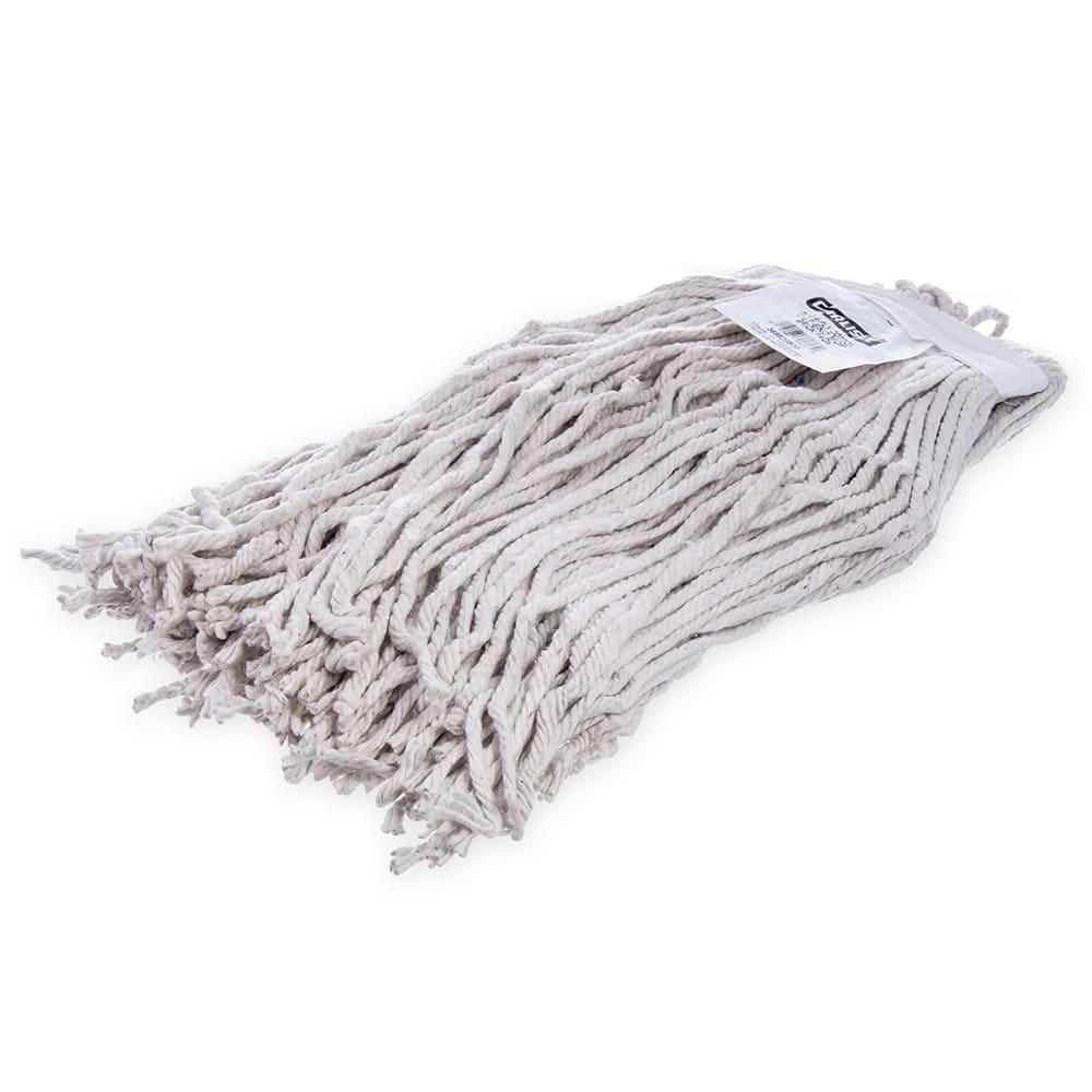 Carlisle Wet Mop Head - #20, Cut End, 4 Ply Natural Cotton Yarn, White (369820B00)