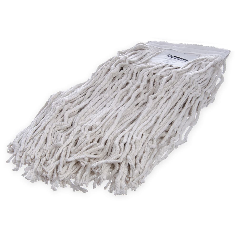 Carlisle Wet Mop Head - #24, Cut End, 4 Ply Natural Cotton Yarn, White (369824B00)