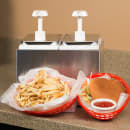 Carlisle Topping Rail Condiment Dispenser w/ (2) Pumps, (1) oz Stroke, Stainless (38502) thumbnail 7