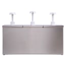 Carlisle Topping Rail Condiment Dispenser w/ (3) Pumps, (1 1/4) oz Stroke, Stainless (38623IB) thumbnail 2