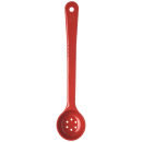 Carlisle 2 oz Perforated Portion Spoon - Long Handle, Poly, Red (396105) thumbnail 2
