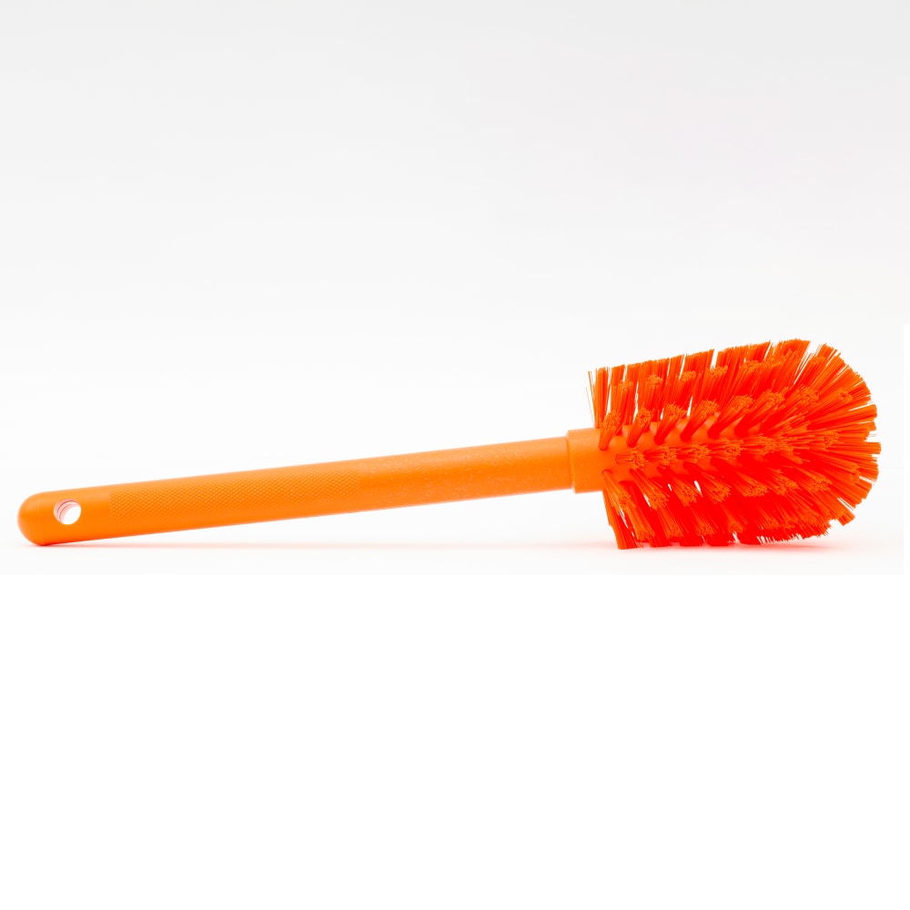 Carlisle 12" Pint Bottle Brush - Poly/Plastic, Orange (40000EC24)