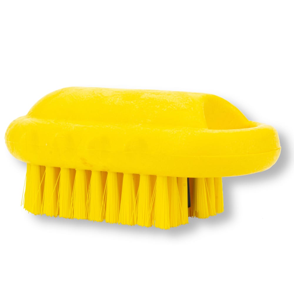 Carlisle 2 1/2" Hand & Nail Brush - Polyester, Yellow (40020EC04)