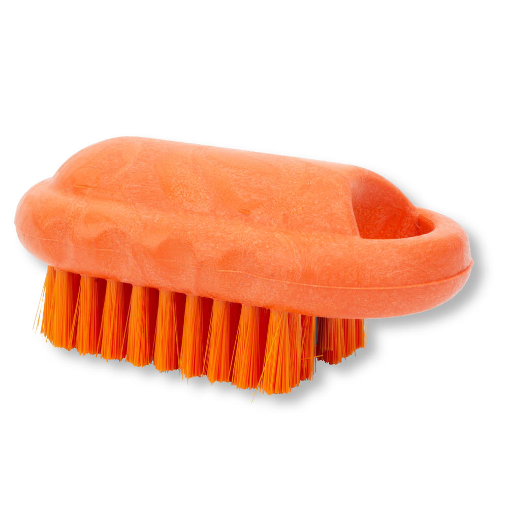 Carlisle 2 1/2" Hand & Nail Brush - Polyester, Orange (40020EC24)