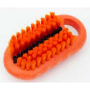 Carlisle 2 1/2" Hand & Nail Brush - Polyester, Orange (40020EC24) thumbnail 3