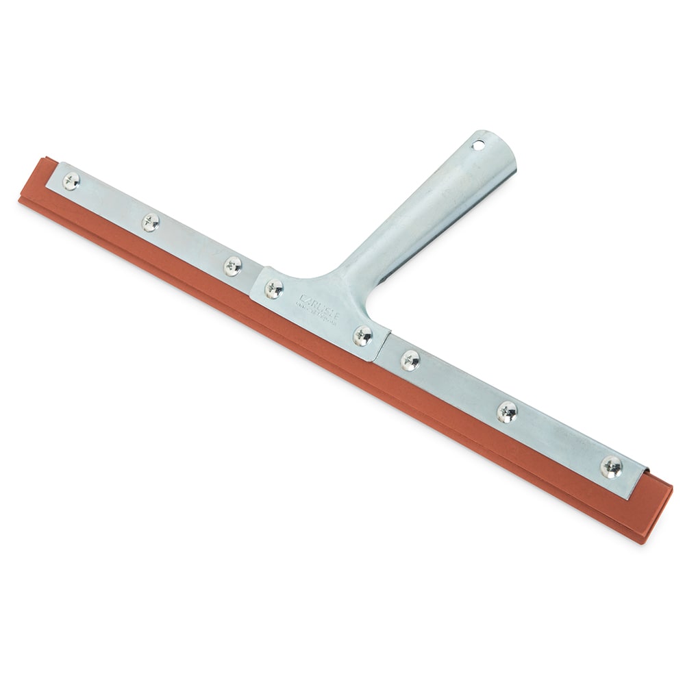 Carlisle 14" Hand Held Window Squeegee - Double Blade, Zinc-Plated Steel Handle (4007400)