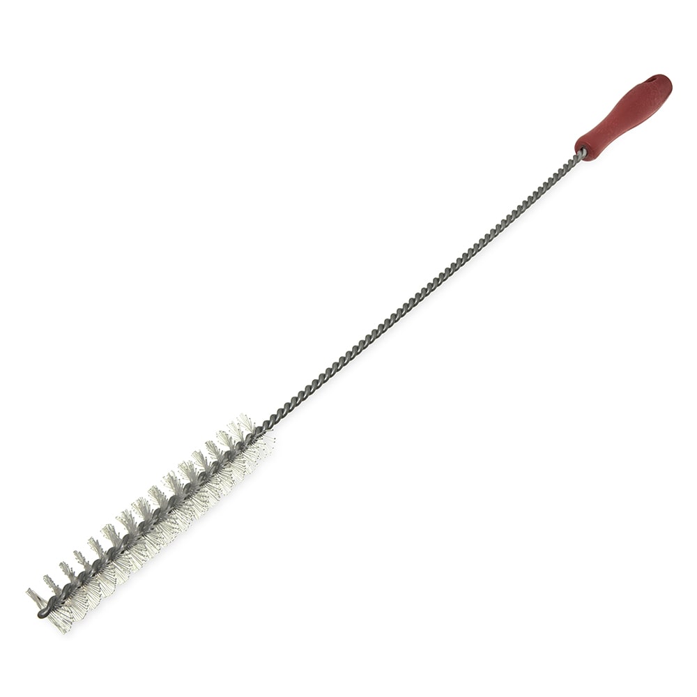 Carlisle 28" Straight Fryer Brush - Teflon® Bristles, Plastic Red Handle (4011005)