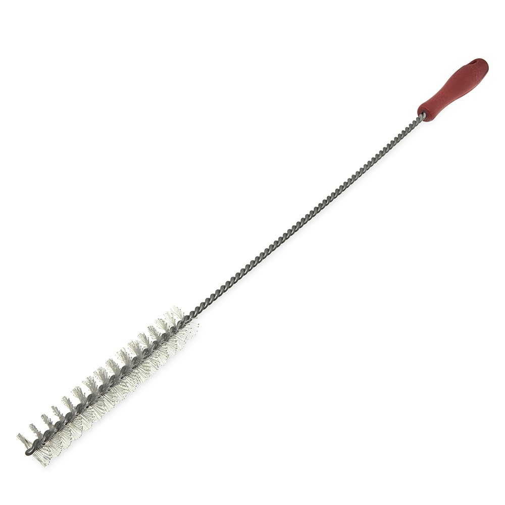 Carlisle 28" Sparta® Fryer Brush w/ Stiff Bristles - Plastic Handle, Red (4012005)