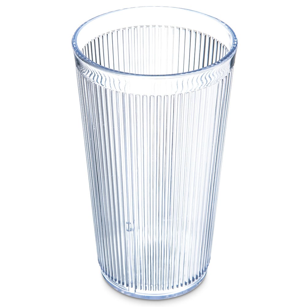 Carlisle 20 oz Clear Ribbed Plastic Tumbler (402007)