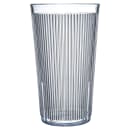 Carlisle 20 oz Clear Ribbed Plastic Tumbler (402007) thumbnail 2