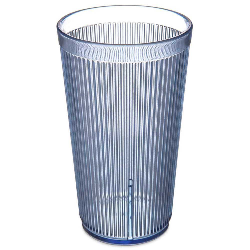Carlisle 20 oz Blue Ribbed Plastic Tumbler (402054)