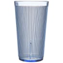Carlisle 20 oz Blue Ribbed Plastic Tumbler (402054) thumbnail 2
