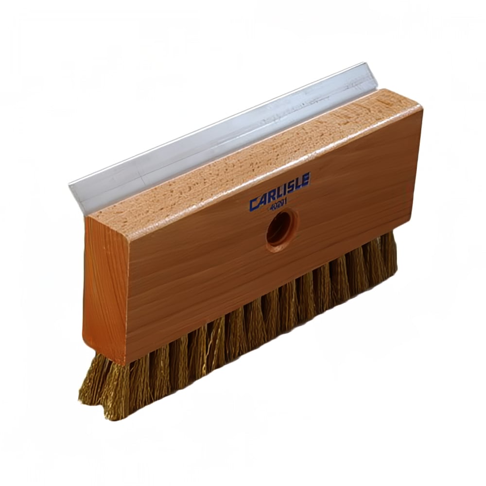 Carlisle 8 1/2" Oven Brush with Scraper Head - Brass (4029100)