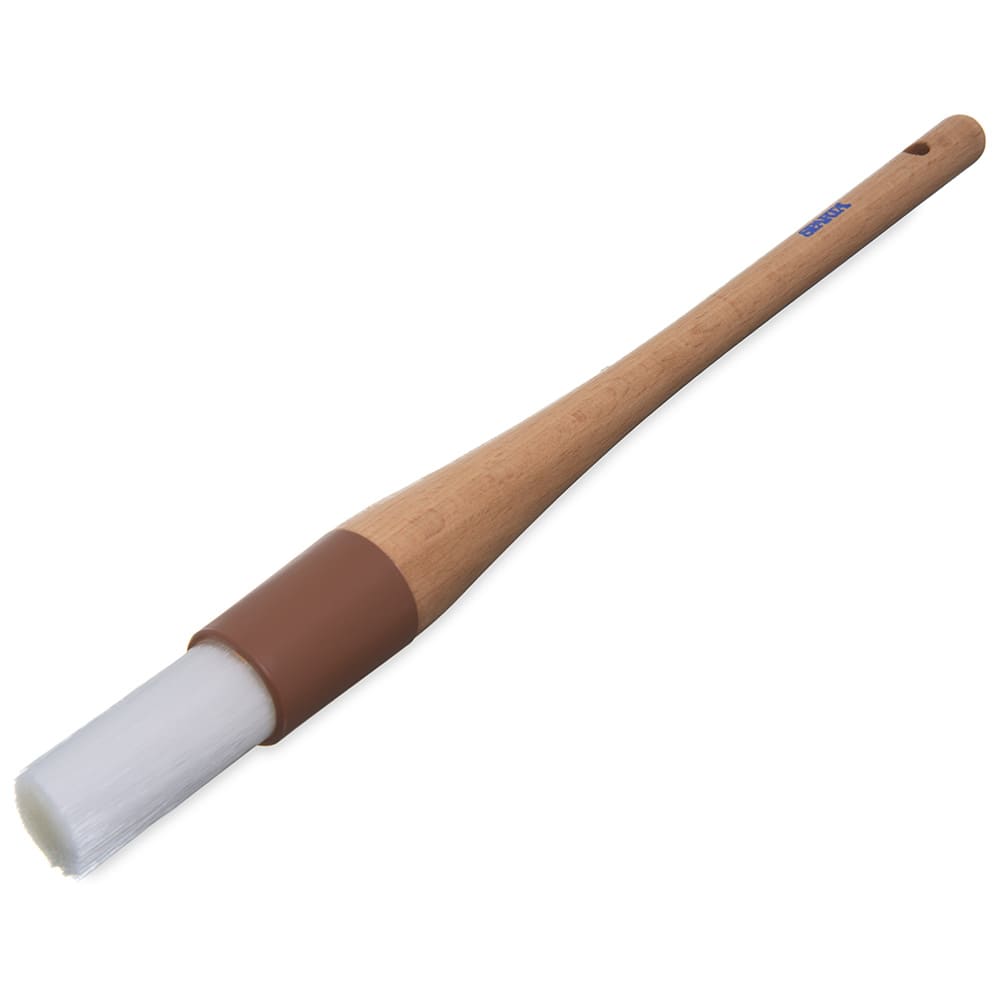 Carlisle 1" Round Pastry Brush - Nylon/Hardwood, White (4040000)