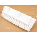 Carlisle 10" Dual Surface Floor Scrub Brush Head - Split Shape, Poly/Plastic, White (40422EC02) thumbnail 2