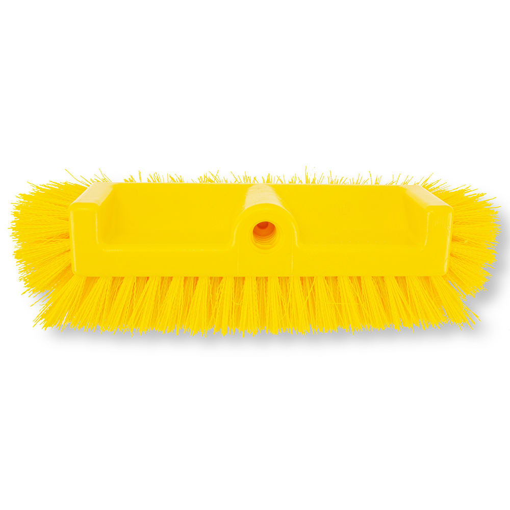 Carlisle 10" Dual Surface Floor Scrub Brush Head - Split Shape, Poly/Plastic, Red (40422EC05)