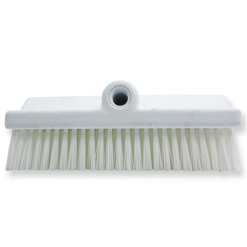 Carlisle 10" Floor Scrub Brush w/ White Polyester Bristles (40423EC02)
