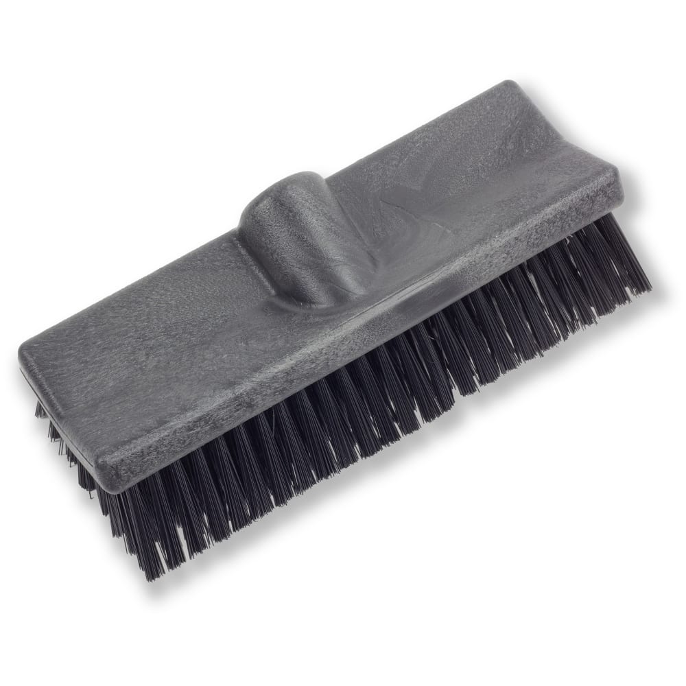 Carlisle 10" Dual Surface Floor Scrub Brush Head - Split Shape, Poly/Plastic, Black (40423EC03)