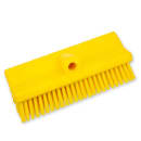 Carlisle 10" Dual Surface Floor Scrub Brush Head - Split Shape, Poly/Plastic, Yellow (40423EC04) thumbnail 2
