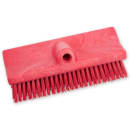 Carlisle 10" Floor Scrub Brush w/ Red Polyester Bristles (40423EC05) thumbnail 2