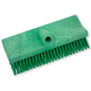 Carlisle 10" Dual Surface Floor Scrub Brush Head - Split Shape, Poly/Plastic, Green (40423EC09) thumbnail 2