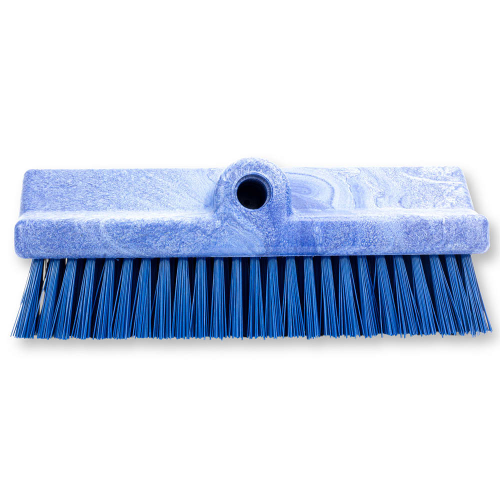 Carlisle 10" Dual Surface Floor Scrub Brush Head - Split Shape, Poly/Plastic, Blue (40423EC14)