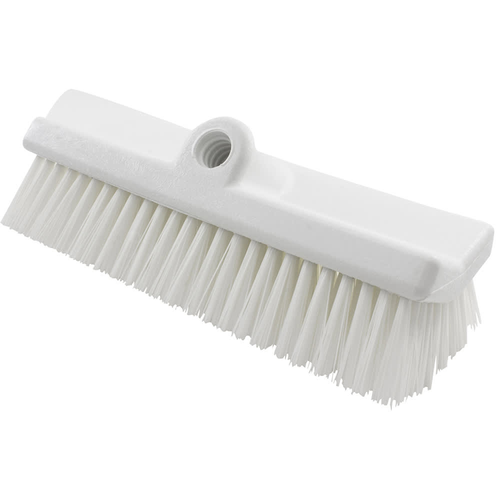 Carlisle 10" Dual Surface Floor Scrub Brush Head - Split Shape, Poly/Plastic, Tan (40423EC25)