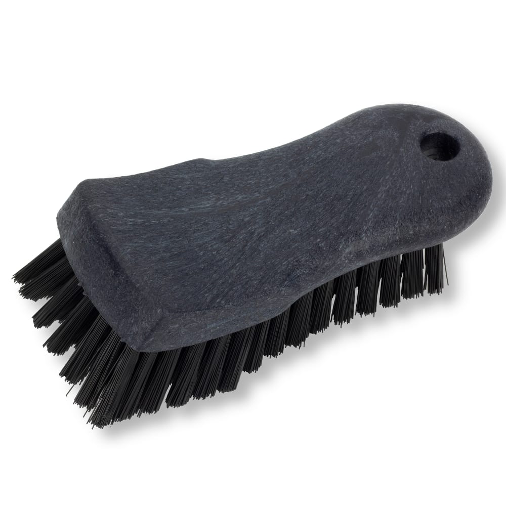 Carlisle 6" Cutting Board Brush - Polyester Bristles, Black (40521EC03)
