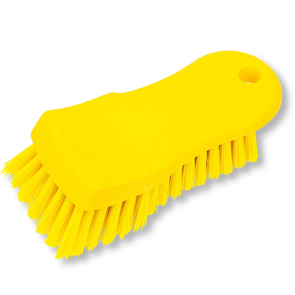 Carlisle 6" Cutting Board Brush - Polyester Bristles, Yellow (40521EC04)