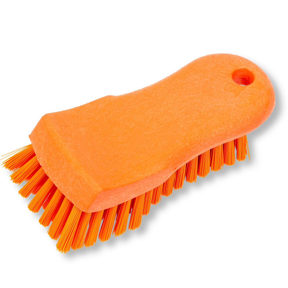 Carlisle 6" Cutting Board Brush - Polyester Bristles, Orange (40521EC24)