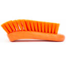 Carlisle 6" Cutting Board Brush - Polyester Bristles, Orange (40521EC24) thumbnail 2