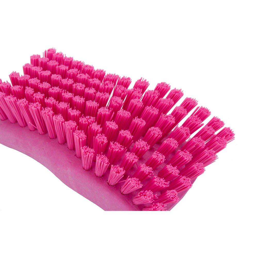 Carlisle 6" Cutting Board Brush - Polyester Bristles, Pink (40521EC26)
