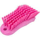 Carlisle 6" Cutting Board Brush - Polyester Bristles, Pink (40521EC26) thumbnail 3