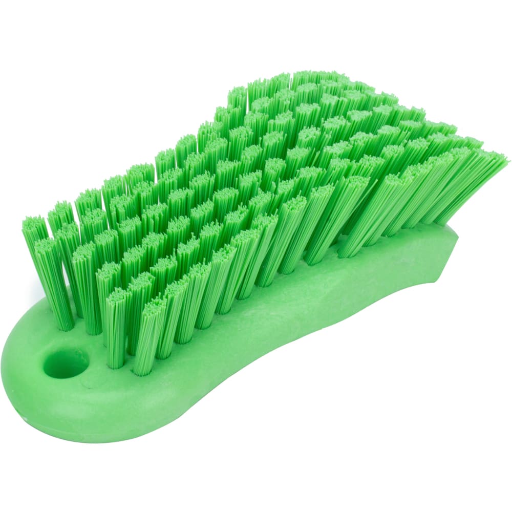 Carlisle 6" Cutting Board Brush - Polyester Bristles, Lime (40521EC75)
