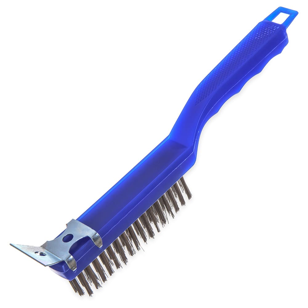 Carlisle 11 1/2" Scratch Brush - End-Scraper, Stainless Steel/Plastic (4067200)