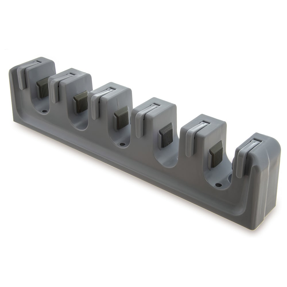 Carlisle Broom/Brush Holder - Lightweight, Wall Mount, Plastic, Light Blue (4073700)