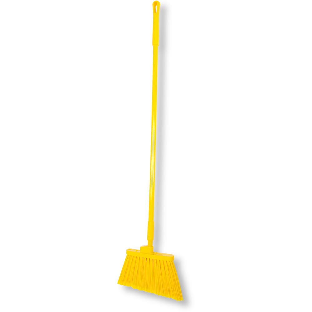 Carlisle 56"L Duo-Sweep® Lobby Broom w/ Angled Bristles & Fiberglass Handle, Yellow (41082EC04)