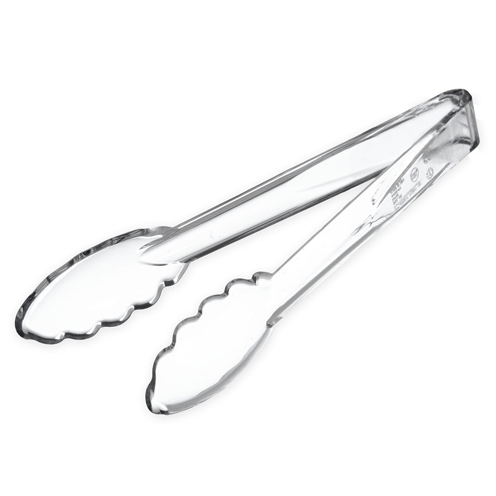 Carlisle 9"L Plastic Utility Tongs, Clear (410907)