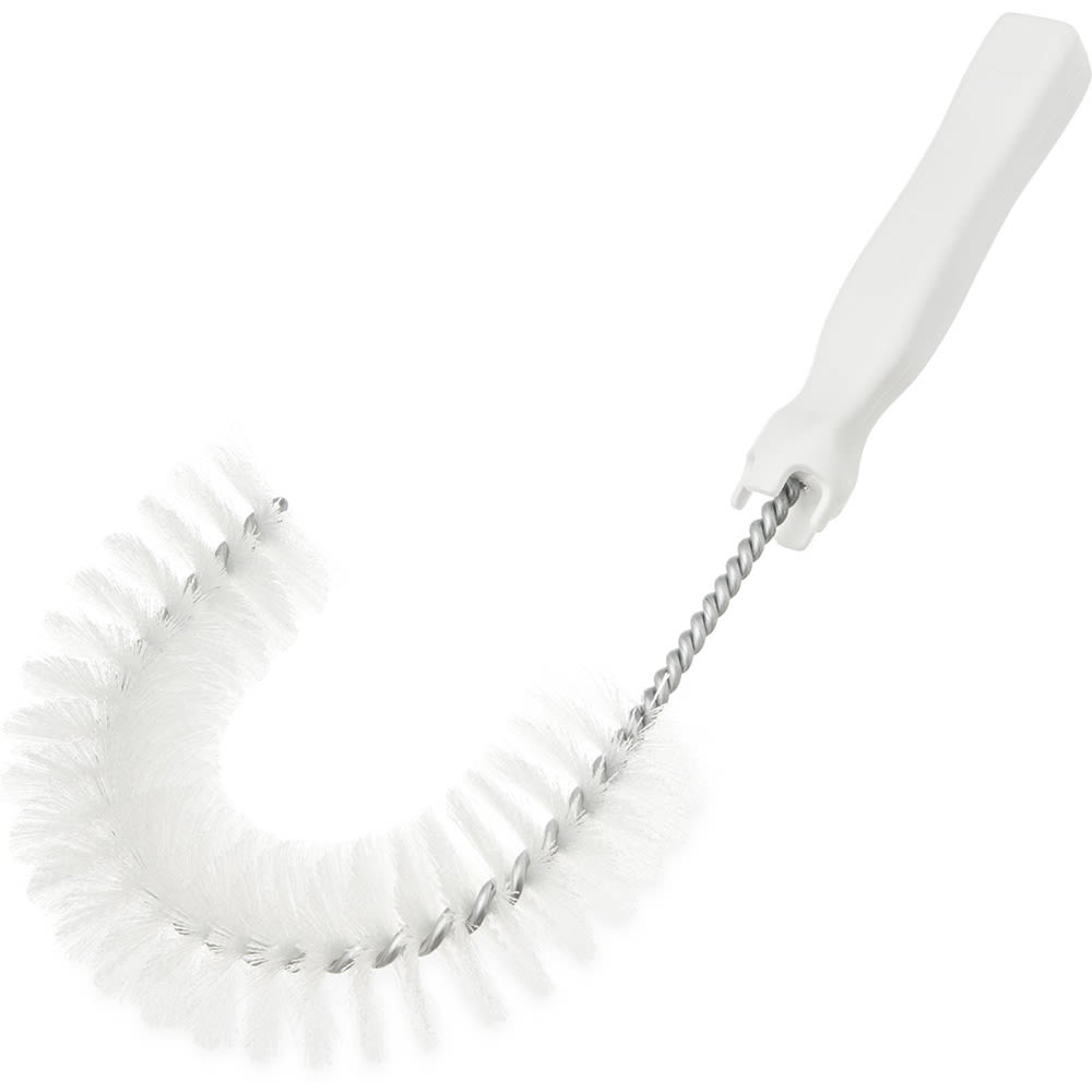 Carlisle 11 1/2" Sparta® Clean-In-Place Brush w/ Poly Bristles - Plastic Handle, White (41100EC02)