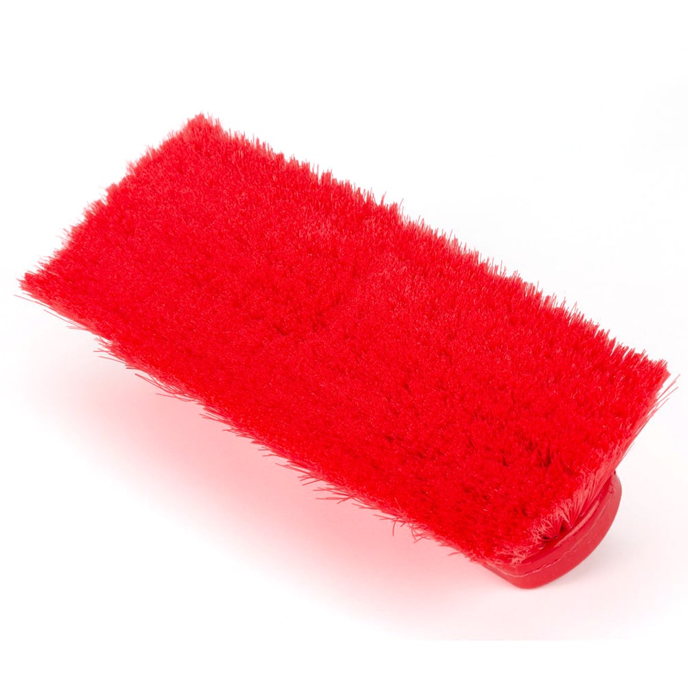 Carlisle 10" Flo Thru Wall & Equipment Brush w/ Red Soft Nylex Bristles (41278EC05)