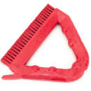 Carlisle 9" Triangular Tile & Grout Brush - Poly/Plastic, Red (41323EC05) thumbnail 5