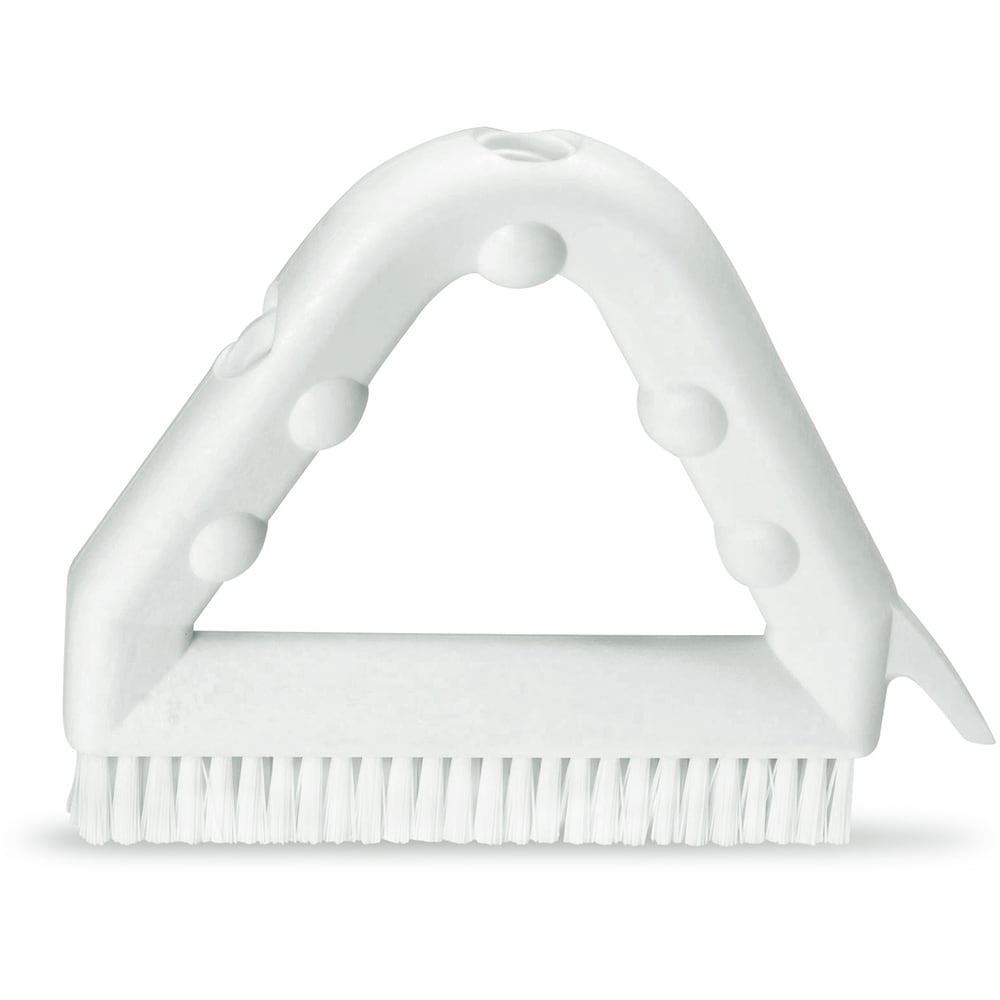 Carlisle 9" Tile & Grout Brush - Polyester Bristles, Green (41323EC09)