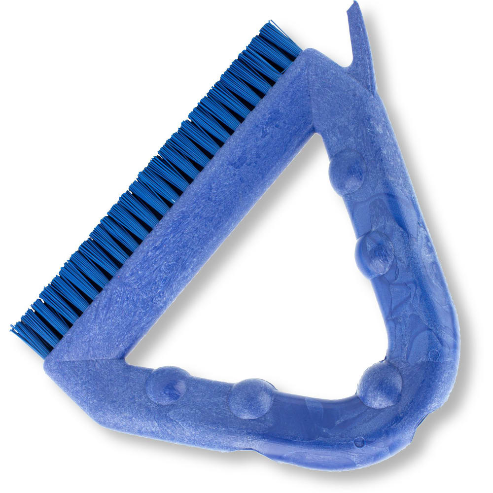 Carlisle 9" Triangular Tile & Grout Brush - Poly/Plastic, Blue (41323EC14)