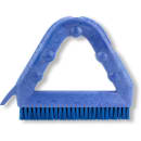 Carlisle 9" Triangular Tile & Grout Brush - Poly/Plastic, Blue (41323EC14) thumbnail 2
